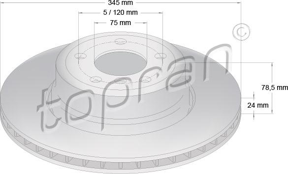 Topran 502 105 - Disque de frein cwaw.fr