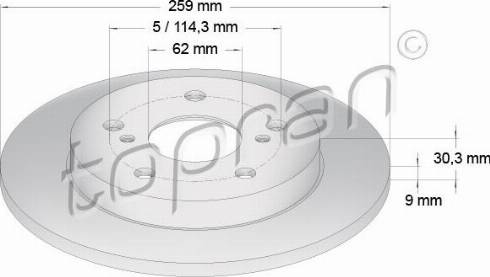 Topran 600 594 - Disque de frein cwaw.fr