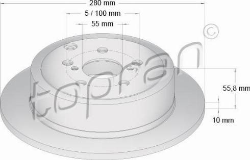 Topran 600 596 - Disque de frein cwaw.fr