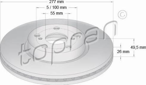 Topran 600 598 - Disque de frein cwaw.fr