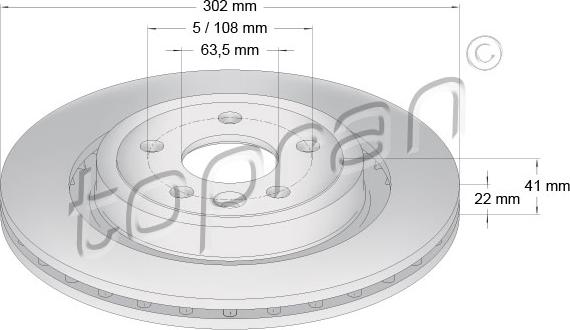 Topran 600 646 - Disque de frein cwaw.fr