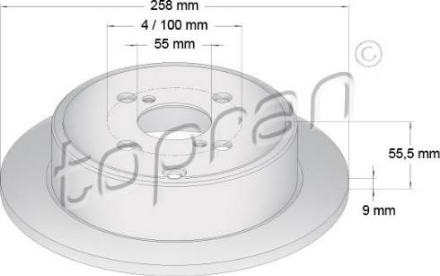 Topran 600 604 - Disque de frein cwaw.fr