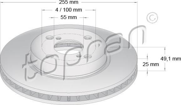 Topran 600 605 - Disque de frein cwaw.fr