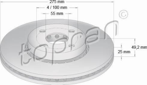 Topran 600 608 - Disque de frein cwaw.fr