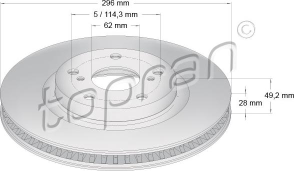 Topran 600 614 - Disque de frein cwaw.fr