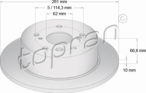 Topran 600 616 - Disque de frein cwaw.fr