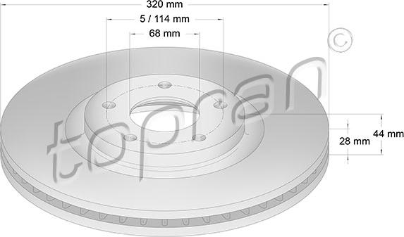 Topran 631 176 - Disque de frein cwaw.fr