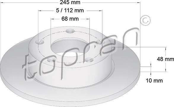 Topran 109 525 - Disque de frein cwaw.fr