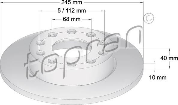 Topran 109 526 - Disque de frein cwaw.fr