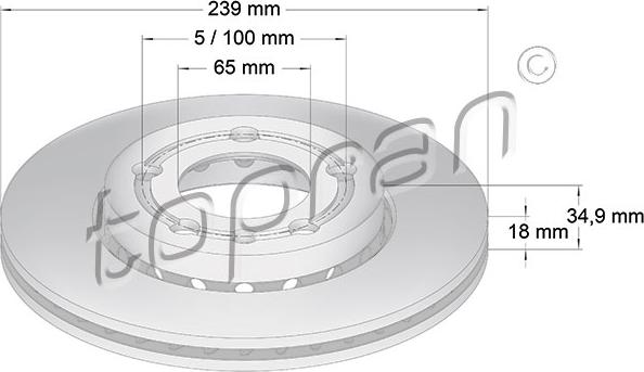 Topran 109 522 - Disque de frein cwaw.fr