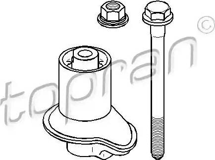 Topran 109 782 - Jeu de coussinets, corps de l'essieu cwaw.fr
