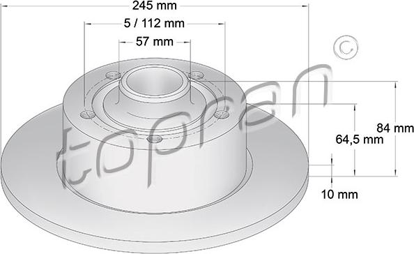 Topran 104 436 - Disque de frein cwaw.fr