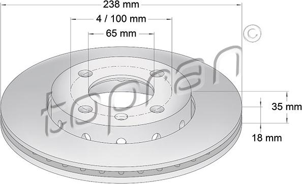 Topran 104 027 - Disque de frein cwaw.fr