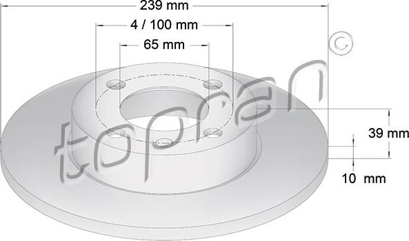 Topran 104 164 - Disque de frein cwaw.fr