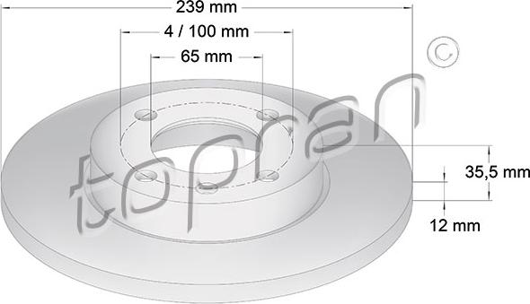 Topran 103 406 - Disque de frein cwaw.fr