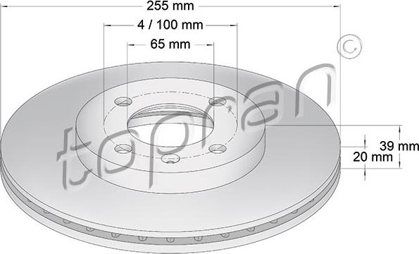 Topran 103 408 - Disque de frein cwaw.fr