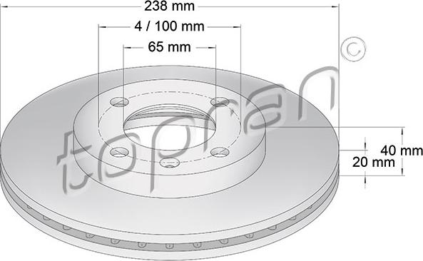 Topran 103 407 - Disque de frein cwaw.fr