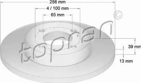 Topran 103 525 - Disque de frein cwaw.fr