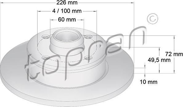 Topran 103 526 - Disque de frein cwaw.fr