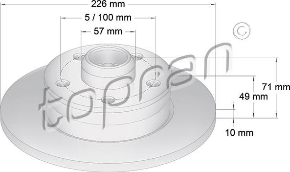 Topran 103 527 - Disque de frein cwaw.fr