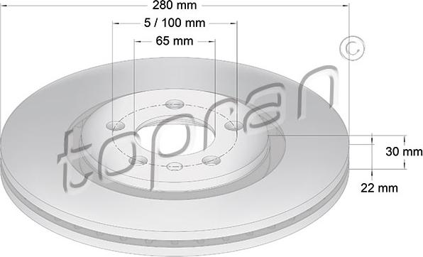 Topran 103 071 - Disque de frein cwaw.fr