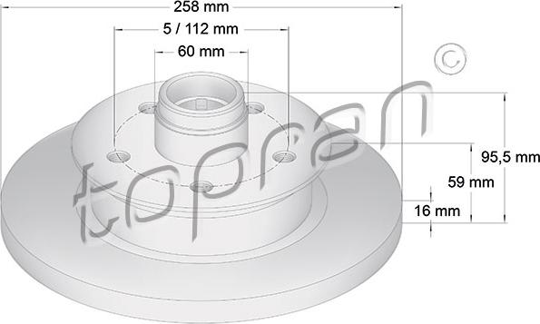 Topran 103 264 - Disque de frein cwaw.fr