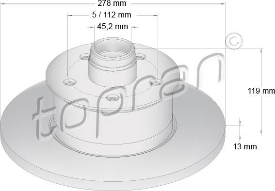 Topran 103 263 - Disque de frein cwaw.fr