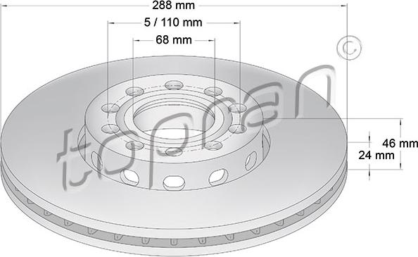 Topran 103 756 - Disque de frein cwaw.fr