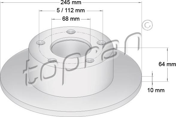 Topran 103 757 - Disque de frein cwaw.fr