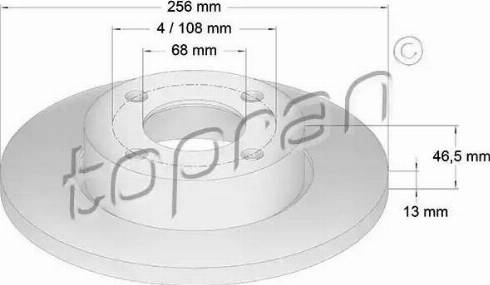 Topran 103 700 - Disque de frein cwaw.fr