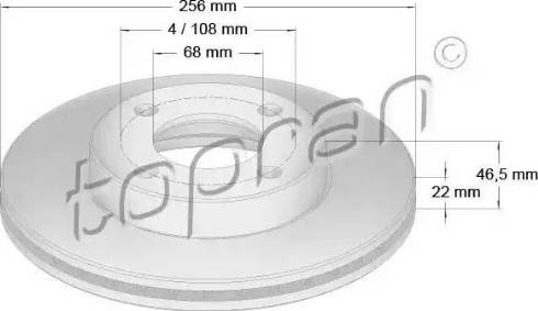 Topran 103 701 - Disque de frein cwaw.fr