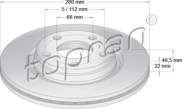 Topran 107 684 - Disque de frein cwaw.fr