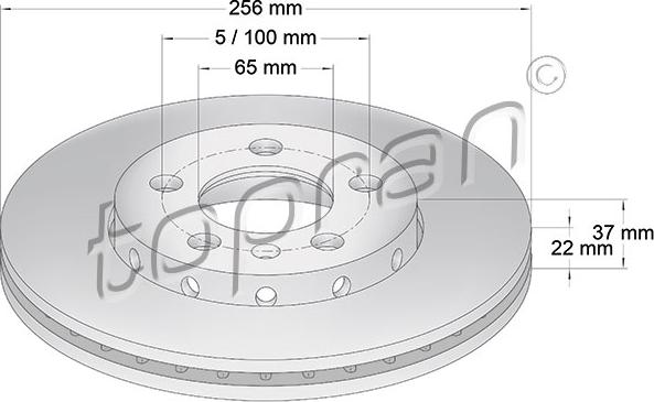 Topran 107 680 - Disque de frein cwaw.fr