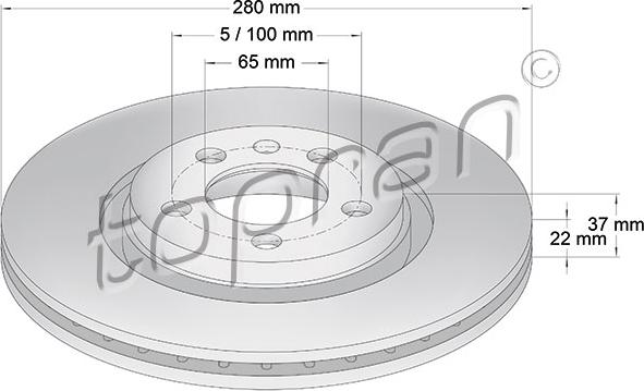 Topran 107 681 - Disque de frein cwaw.fr