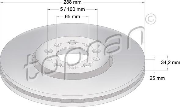 Topran 107 682 - Disque de frein cwaw.fr