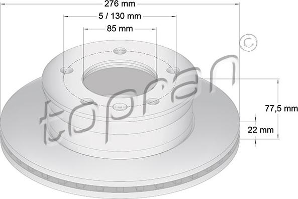 Topran 107 687 - Disque de frein cwaw.fr