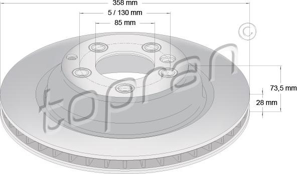 Topran 114 562 - Disque de frein cwaw.fr