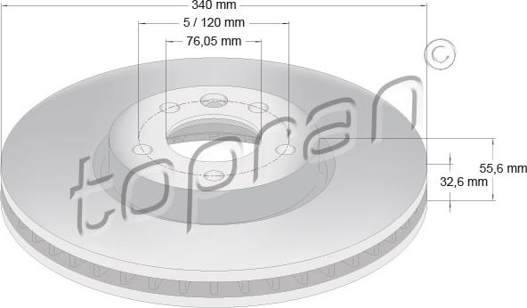 Topran 114 025 - Disque de frein cwaw.fr