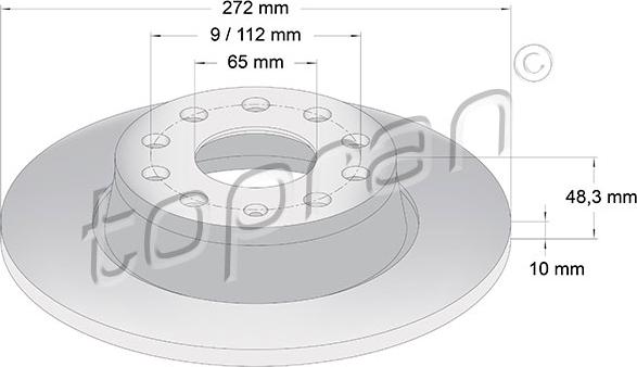 Topran 114 027 - Disque de frein cwaw.fr