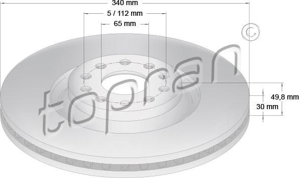 Topran 114 839 - Disque de frein cwaw.fr