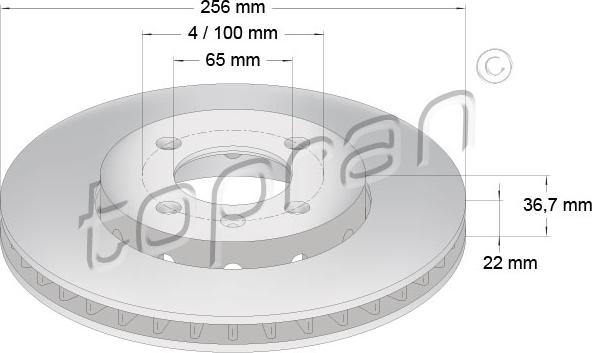 Topran 115 930 - Disque de frein cwaw.fr