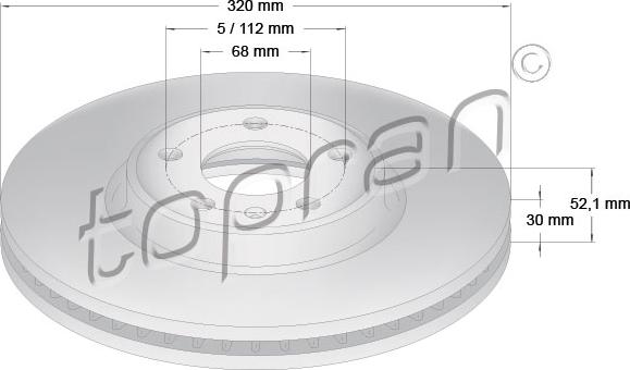 Topran 115 520 - Disque de frein cwaw.fr