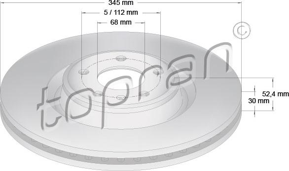 Topran 116 389 - Disque de frein cwaw.fr