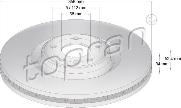 Topran 116 385 - Disque de frein cwaw.fr