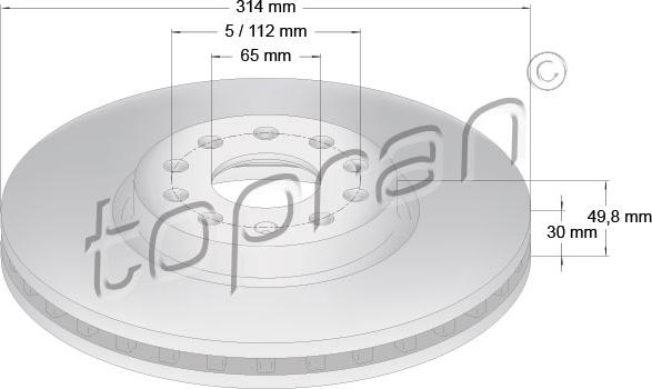 Topran 116 286 - Disque de frein cwaw.fr