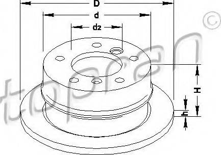 Topran 110 440 - Disque de frein cwaw.fr