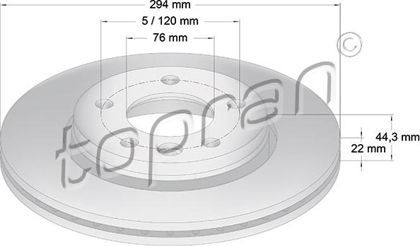 Topran 110 416 - Disque de frein cwaw.fr