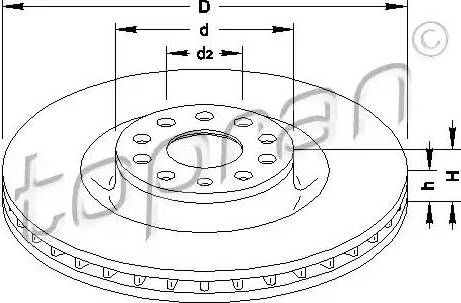 Topran 110 417 - Disque de frein cwaw.fr