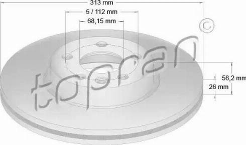 Topran 110 431 - Disque de frein cwaw.fr