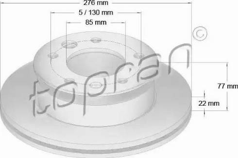 Topran 110 438 - Disque de frein cwaw.fr